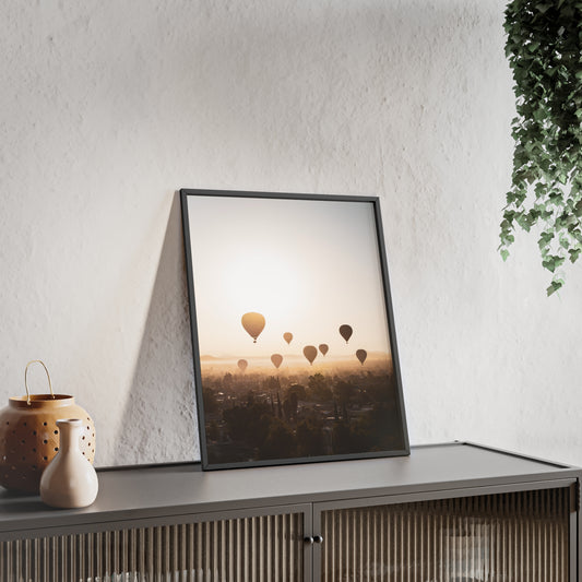 Ballons of Teotihuacan – Mexiko, Druck mit Holzrahmen, Wanddekoration für Zuhause