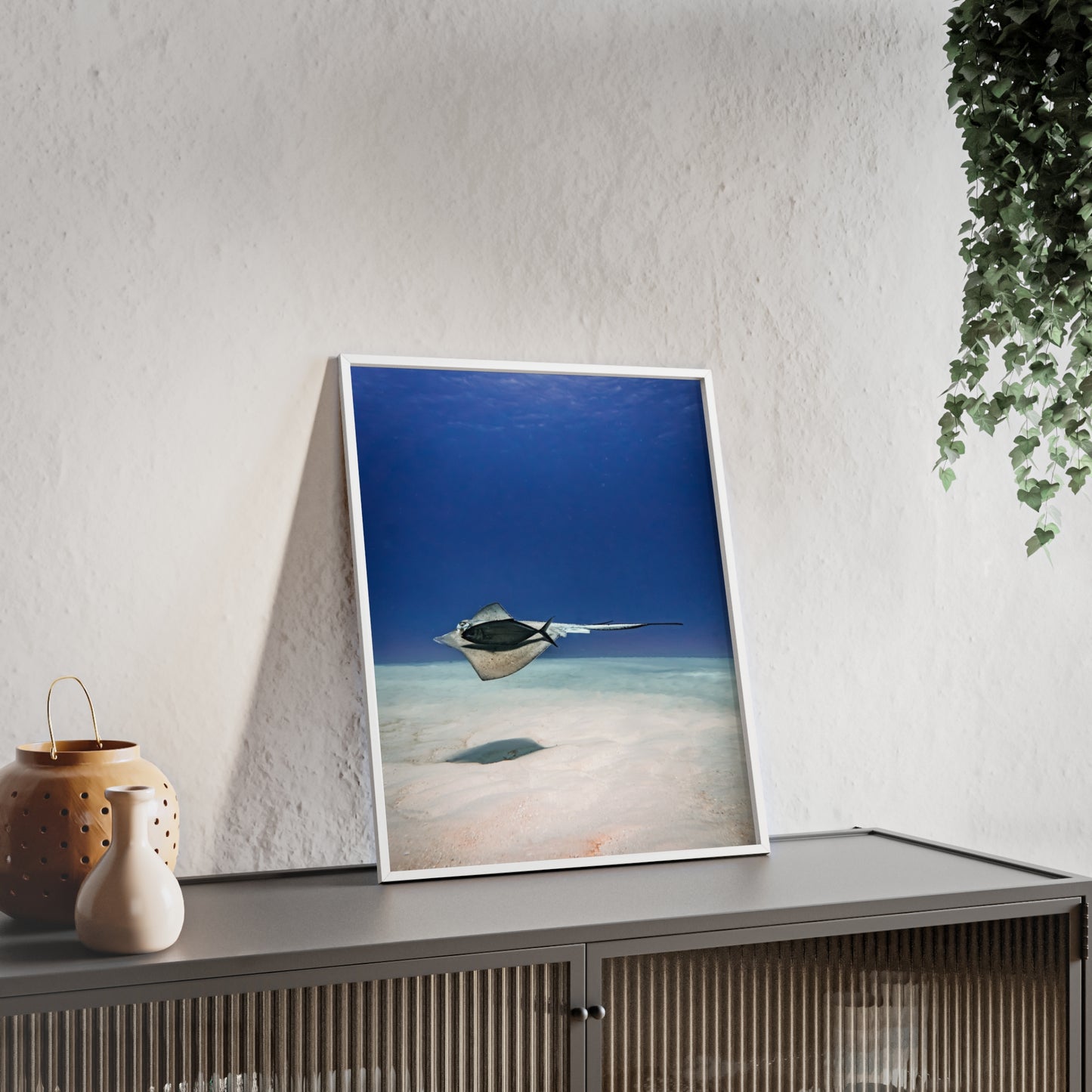 Aquatic Friends – Cozumel, Druck mit Holzrahmen, Wanddekoration für Zuhause