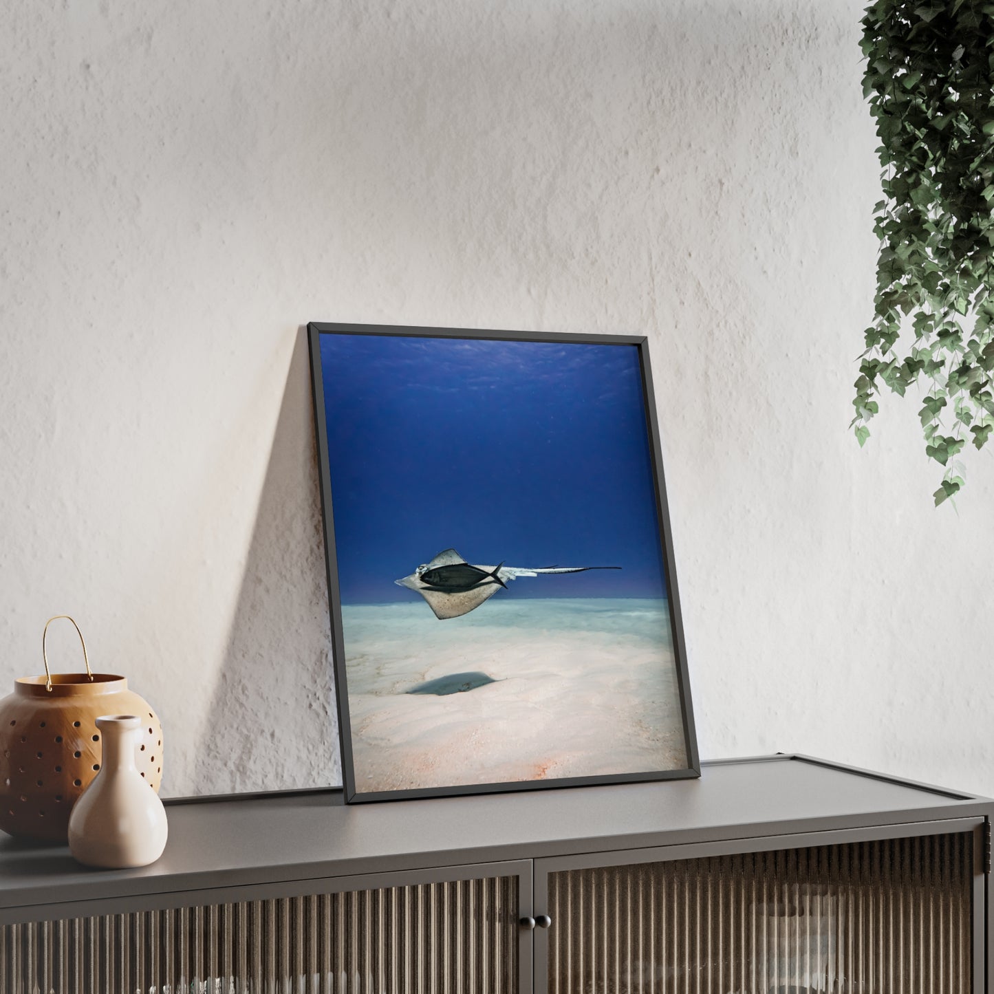 Aquatic Friends – Cozumel, Druck mit Holzrahmen, Wanddekoration für Zuhause